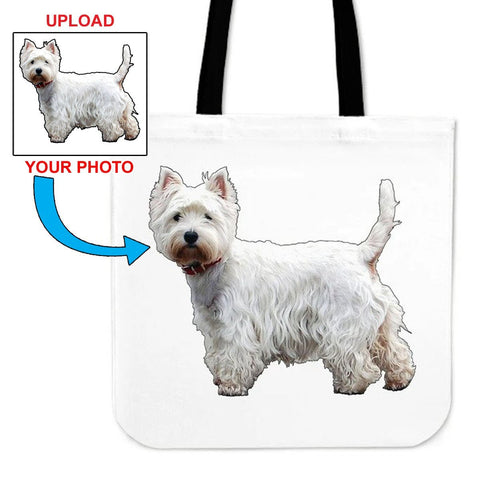 Custom Print Your Tote Bag - With Your Dog's Photo Printed On It! - 4 Terriers Only