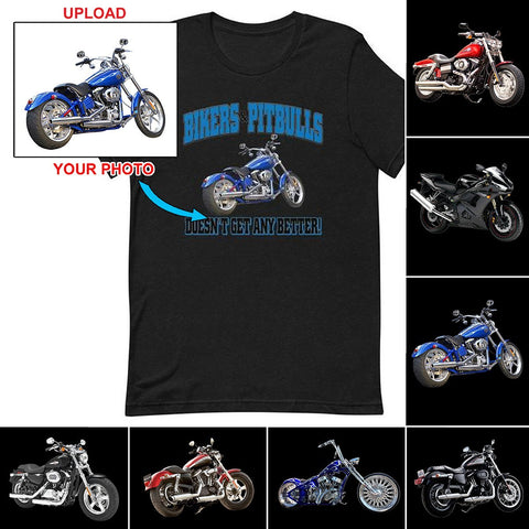 Custom Print Your Unisex T-Shirt - With Your Bikes Photo Printed On It! - 4 Terriers Only