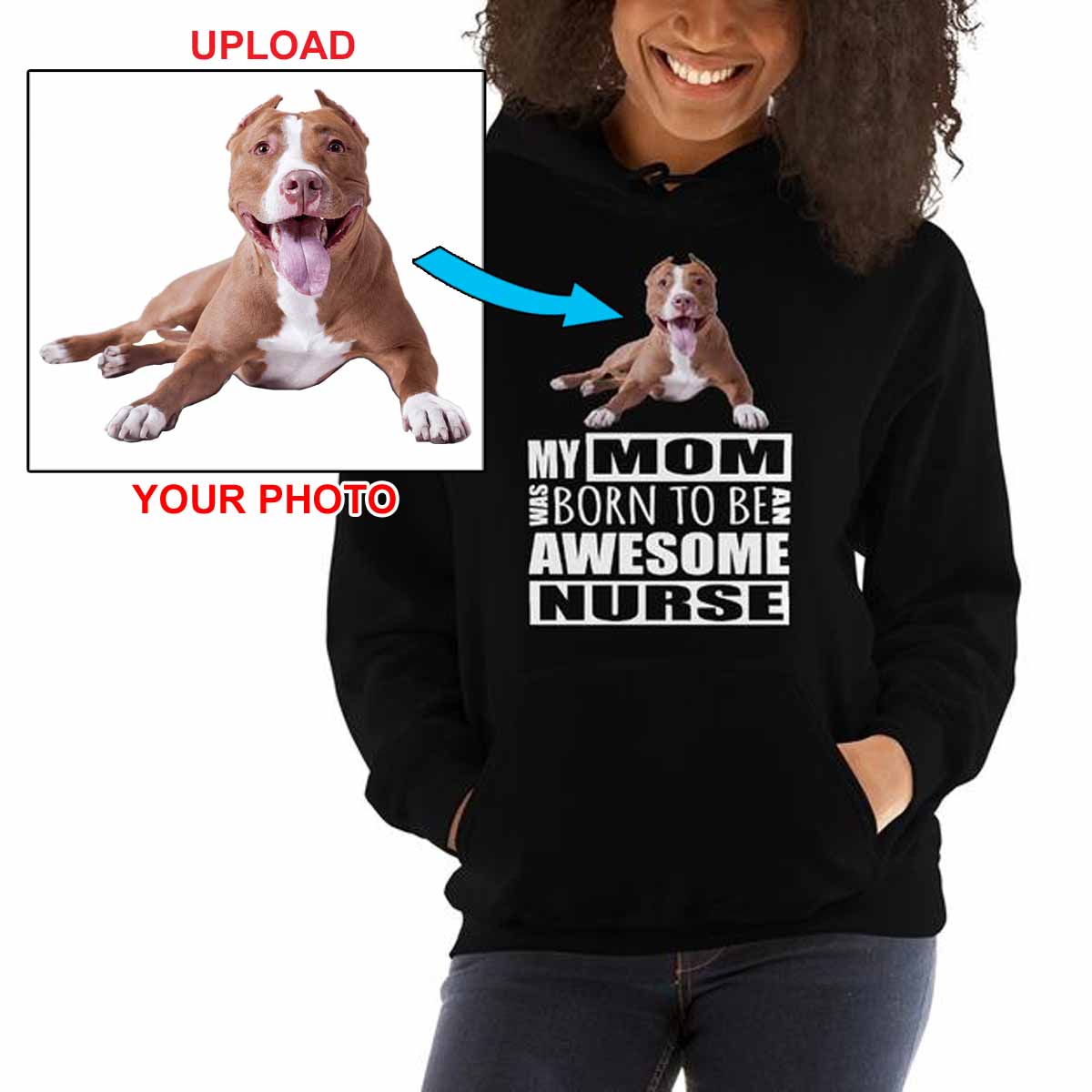 Fantastic Quality Hoodie - Featuring Your Own Dog! - 4 Terriers Only