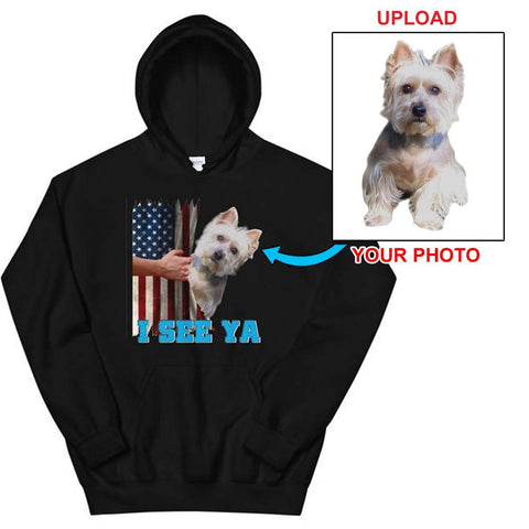 NOW You Can Custom Print Your Hoodie - With Your Dogs Photo Printed On It! - 4 Terriers Only