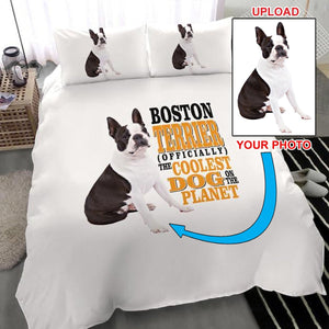 Your Own Dogs Photo Printed On This Beautiful Bed Set - 4 Terriers Only