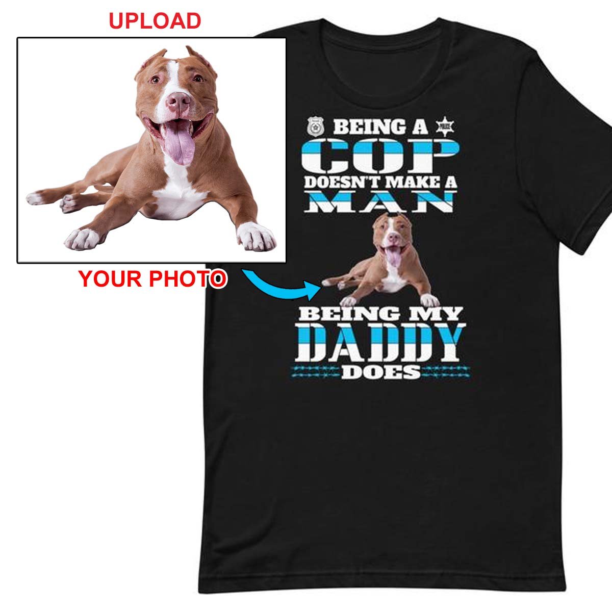 Your Own Dogs Photo Printed On This Fantastic T-Shirt - 4 Terriers Only