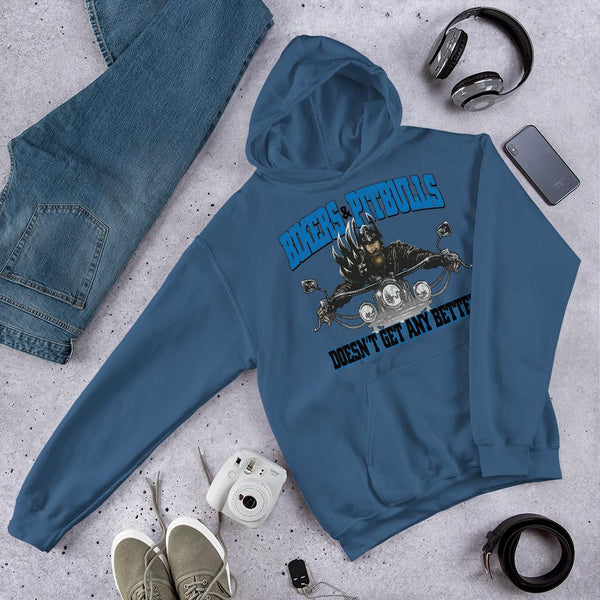 Bikers And Pitbull Unisex Hoodie - 4 Terriers Only