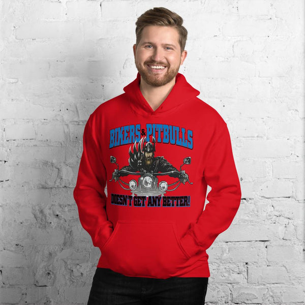 Bikers And Pitbull Unisex Hoodie - 4 Terriers Only