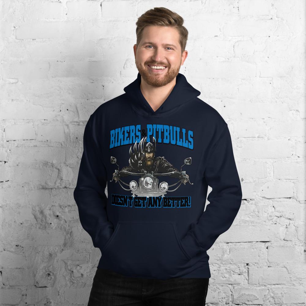 Bikers And Pitbull Unisex Hoodie - 4 Terriers Only