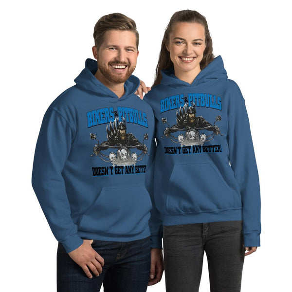 Bikers And Pitbull Unisex Hoodie - 4 Terriers Only