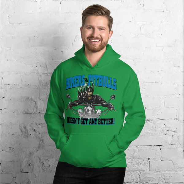 Bikers And Pitbull Unisex Hoodie - 4 Terriers Only