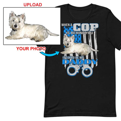 Have Your New T-Shirt With Your Own Dogs Photo Printed On It! - 4 Terriers Only