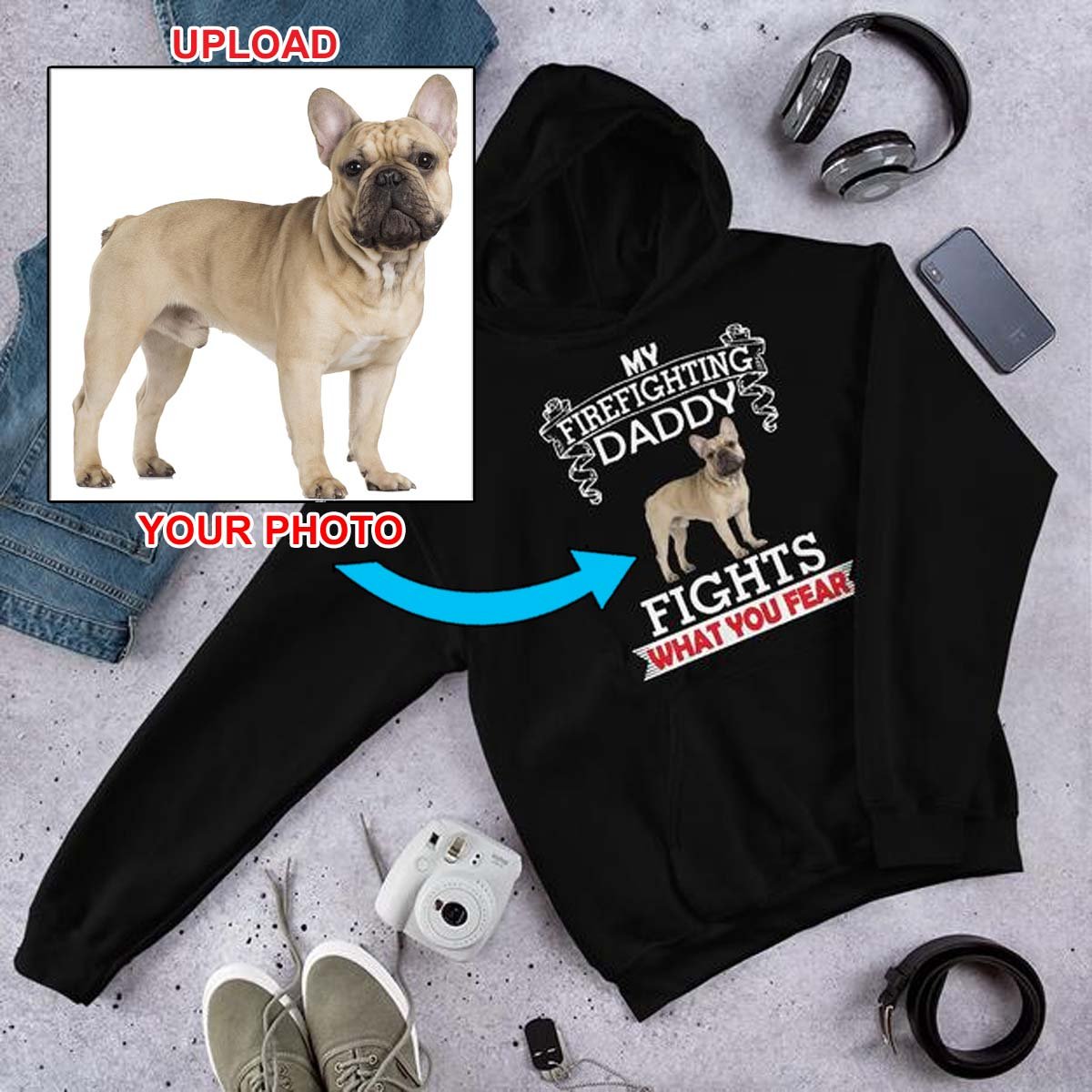 Now Have Your Own Hoodie Printed With Your Own Dog Featured On It! - 4 Terriers Only