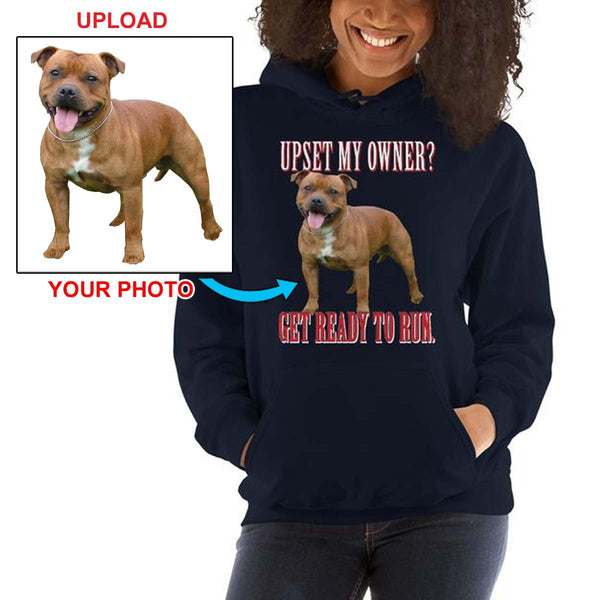 NOW You Can Custom Print Your Hoodie - With Your Dogs Photo Printed On It! - 4 Terriers Only