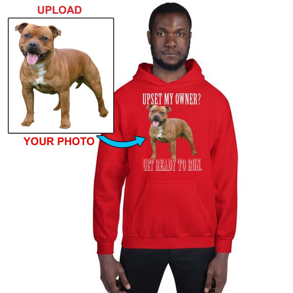 NOW You Can Custom Print Your Hoodie - With Your Dogs Photo Printed On It! - 4 Terriers Only