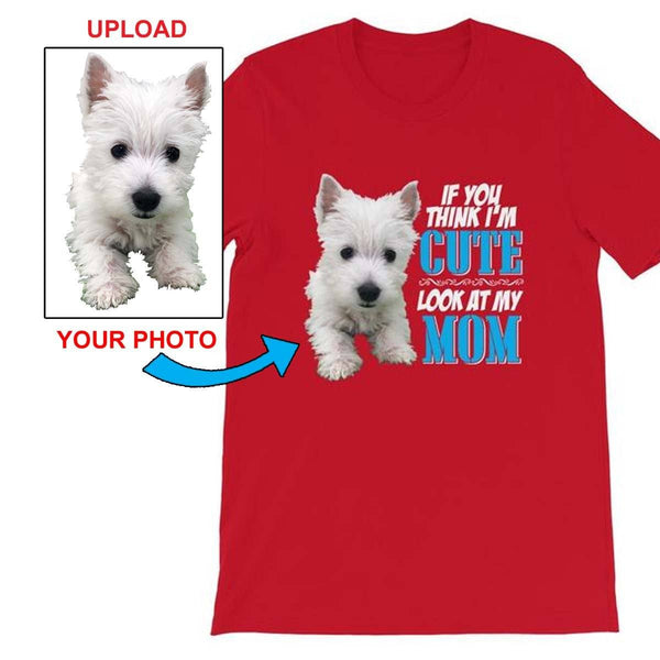 Short-Sleeve Unisex T-Shirt - With Your Dogs Photo Printed On It! - 4 Terriers Only