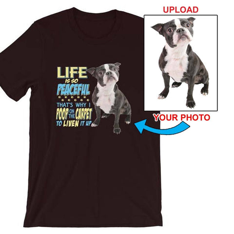 Short-Sleeve Unisex T-Shirt - With Your Own Dogs Photo On It! - 4 Terriers Only