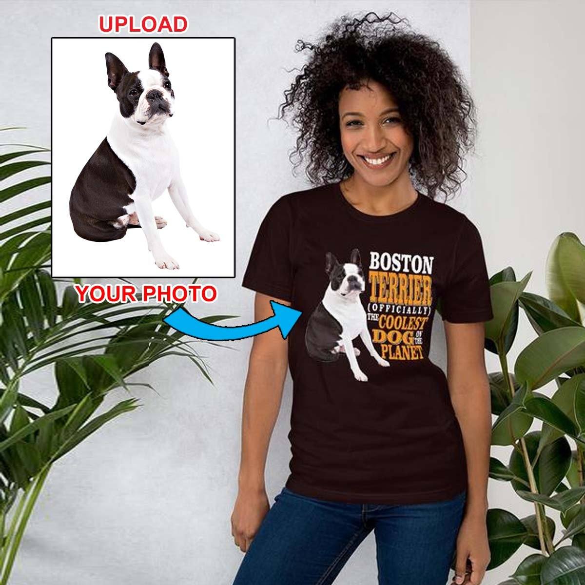 Short-Sleeve Unisex T-Shirt - With Your Own Dogs Photo Printed On It! - 4 Terriers Only