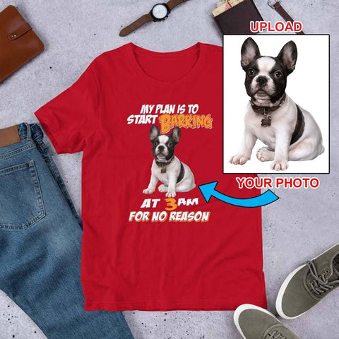 Short-Sleeve Unisex T-Shirt - With Your Own Dogs Photo Printed On It! - 4 Terriers Only