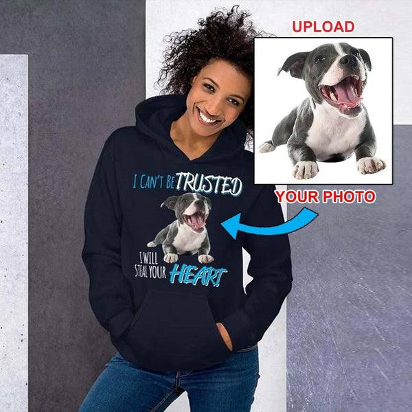 Unisex Hoodie - With Your Own Dogs Photo On It! - 4 Terriers Only