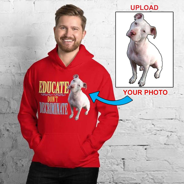 Unisex Hoodie - With Your Own Dogs Photo Printed On It! - 4 Terriers Only