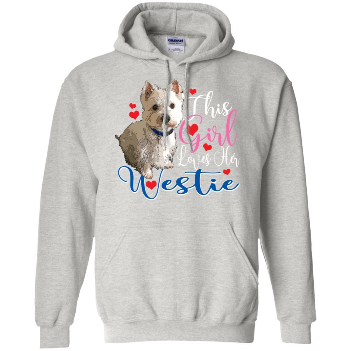 Westie Pullover Hoodie 8 oz. - 4 Terriers Only