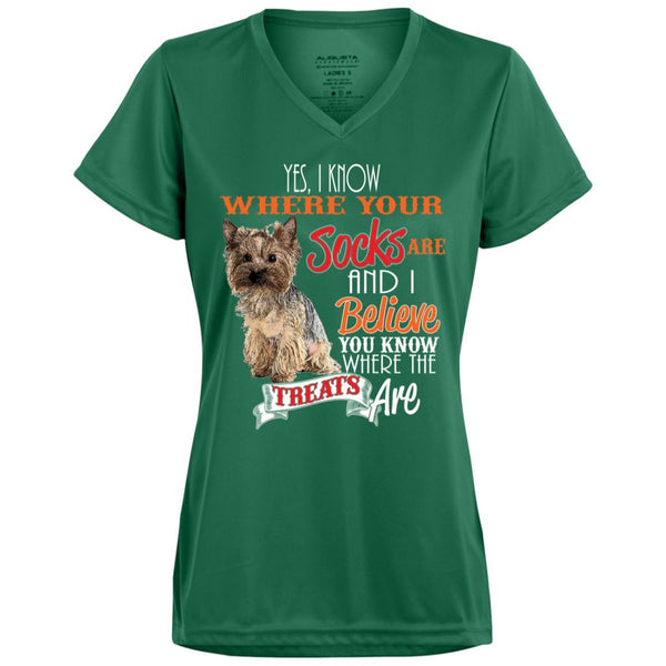 Yorkie, I know where The Socks Are Funny T Shirt - 4 Terriers Only